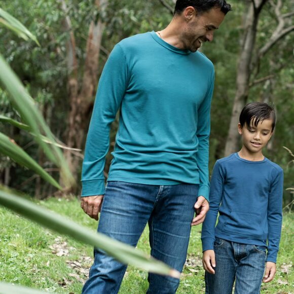 Nui Organics Men's Mahia Crew Deep Sea (Size S) - Picture 3 of 8